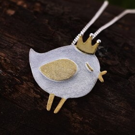 Wholesale-925-silver-Princess-Bird-crown-pendant (7)